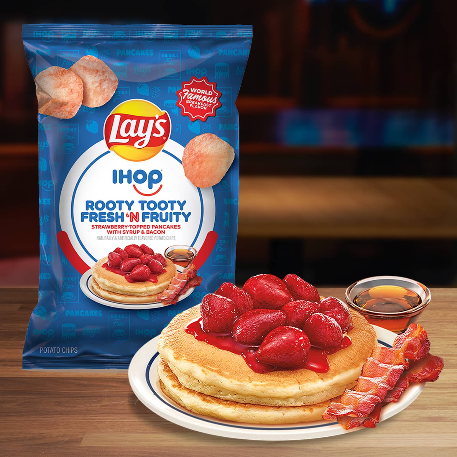 Lay's IHOP Rooty Tooty Fresh 'N Fruity Breakfast-Flavored Potato Chips ...