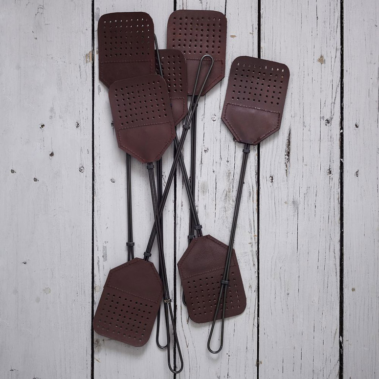 Leather + Steel Fly Swatters