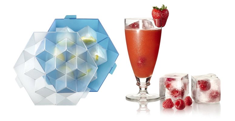 Lekue XL Ice Cube Tray - Makes Perfectly Square Fruit / Herb Ice Cubes