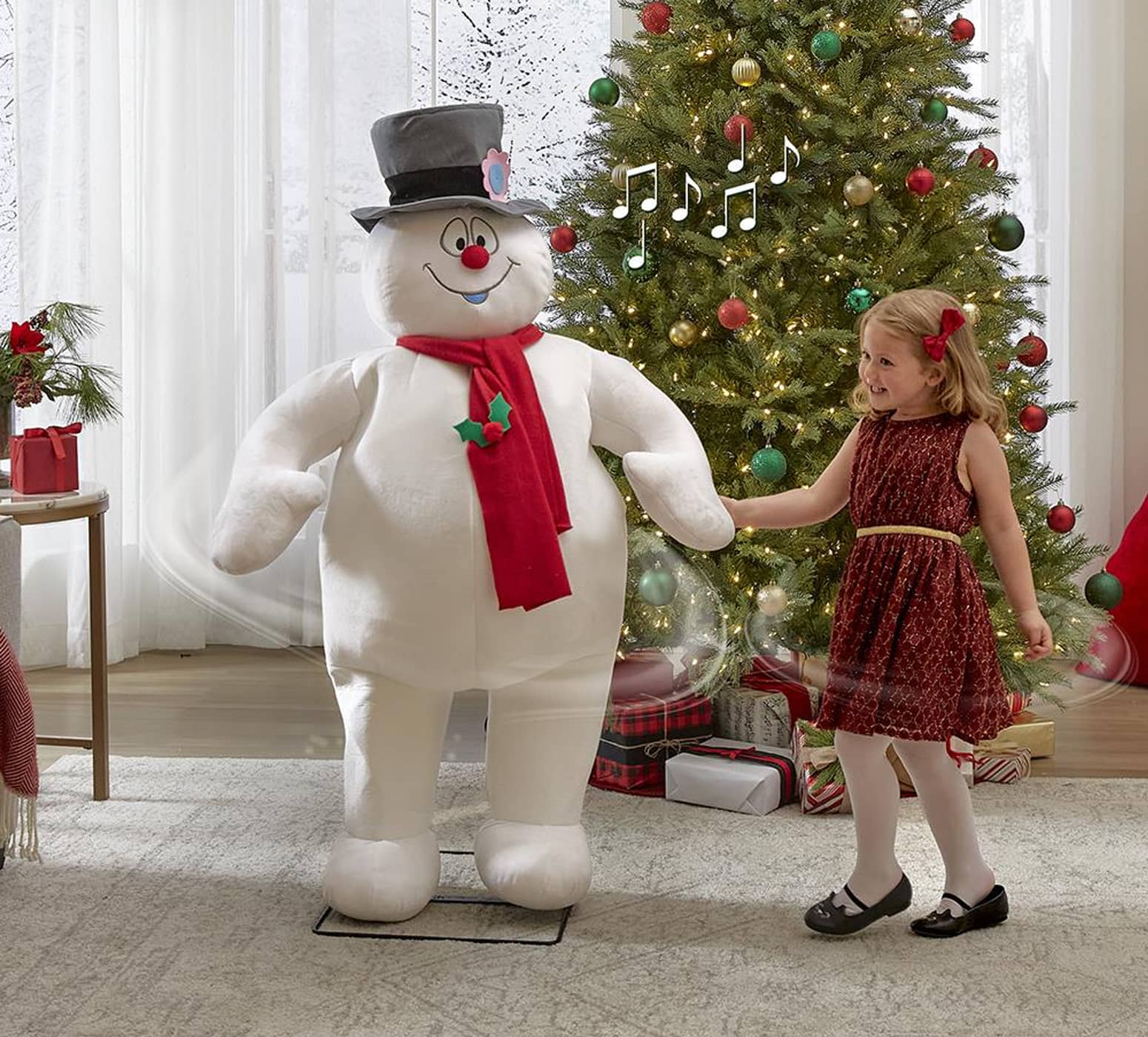 Life-Sized Animated Frosty the Snowman Statue