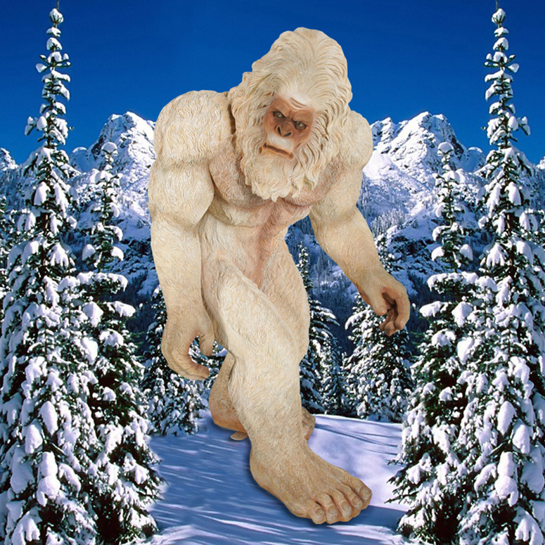 Lifesize Abominable Snowman / Yeti Statue