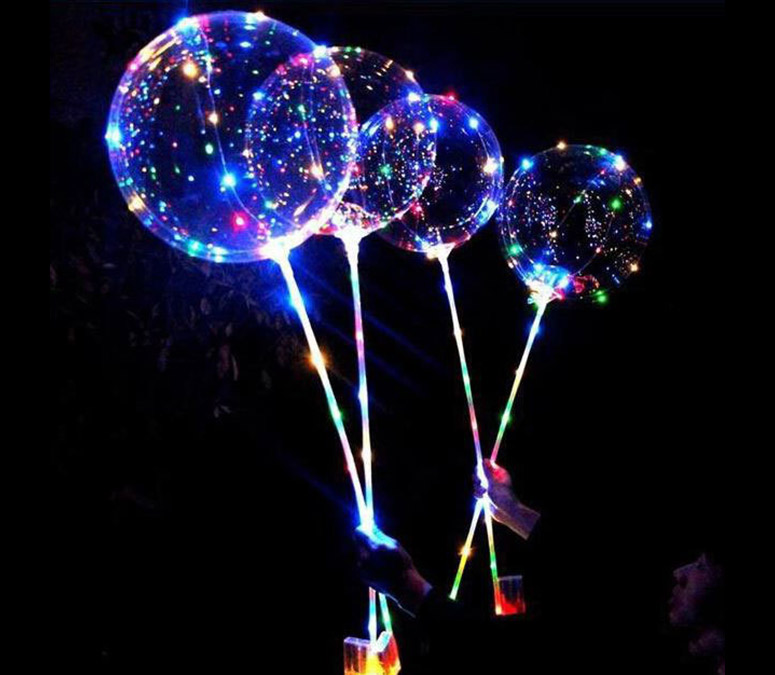 Light Up LED Balloons on a Stick
