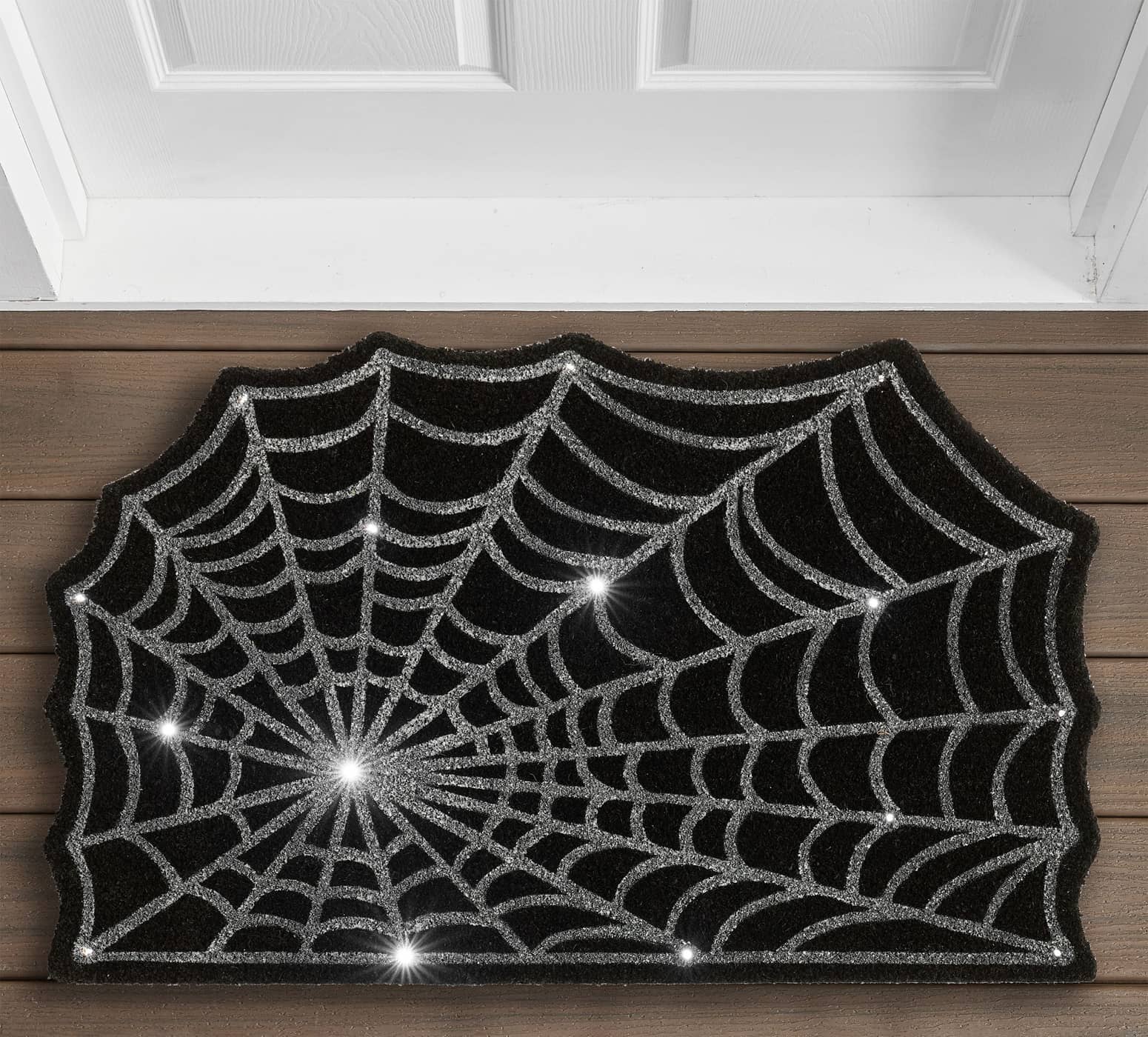 Light Up Spider Web Doormat