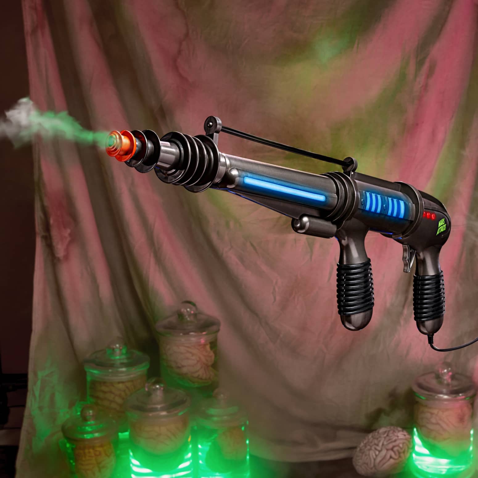 Mars Attacks Atomic Ray Gun with Illuminated Green Mist Laser Blasts