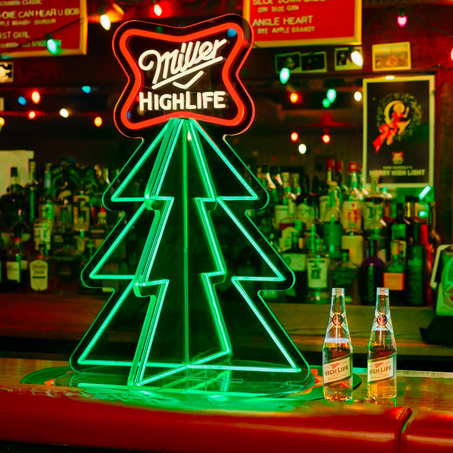 Merry High Light - Miller High Life Christmas Tree Lamp