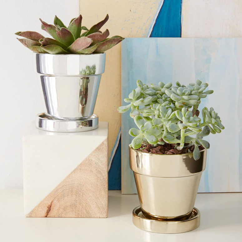 Metallic Planters