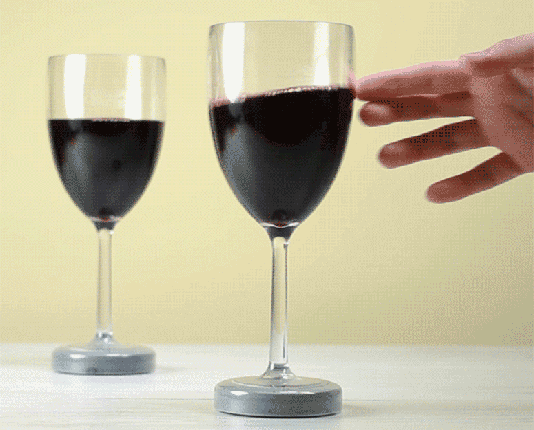 Mighty Wine Glasses - Won't Tip Over / Easy To Pick Up