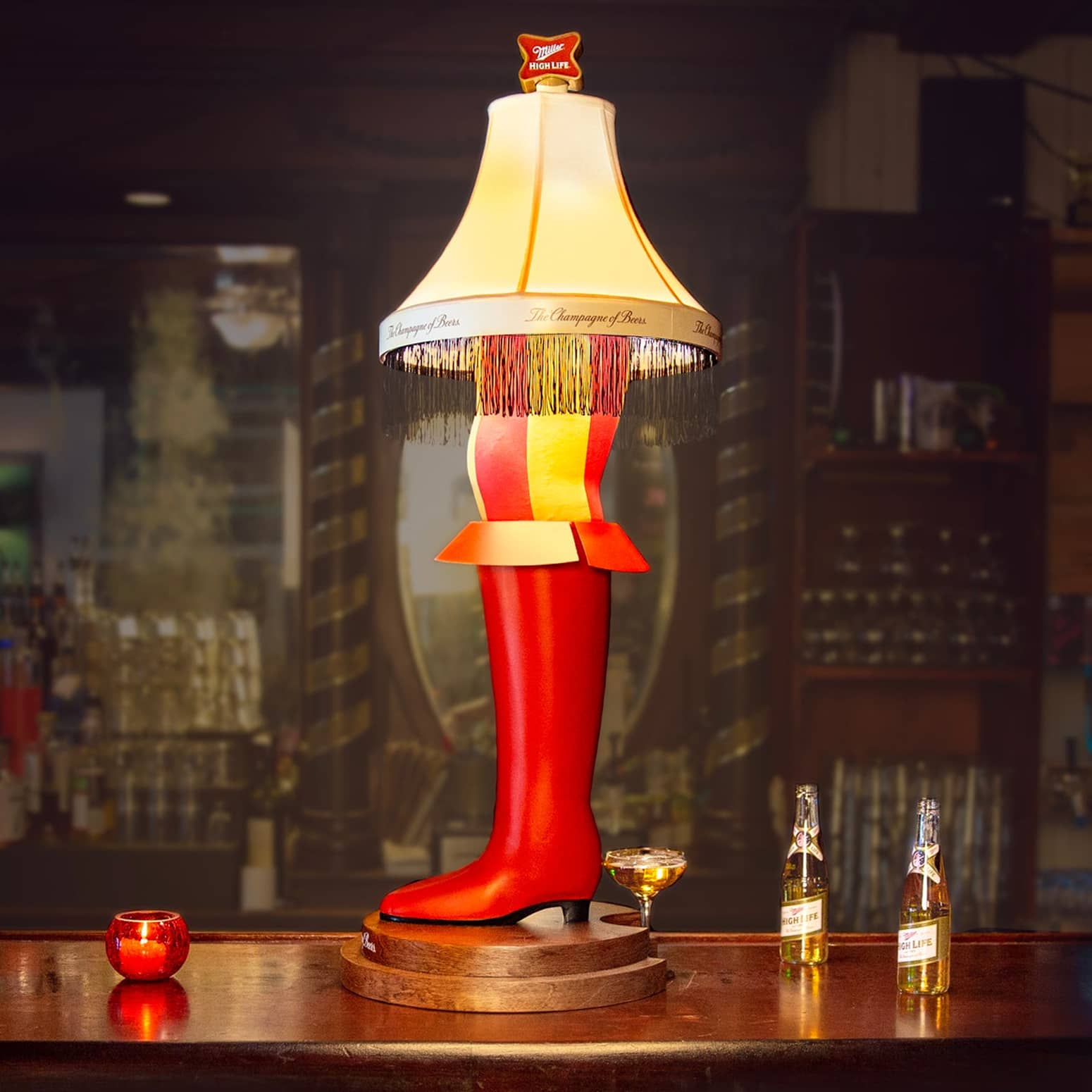 Miller High Life Leg Lamp Beer Tower