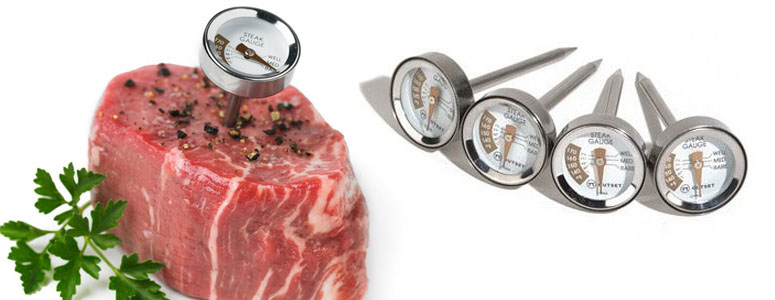 Miniature Steak Thermometers - Set of 4