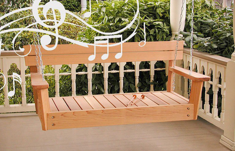 Musical Xylophone Porch Swing