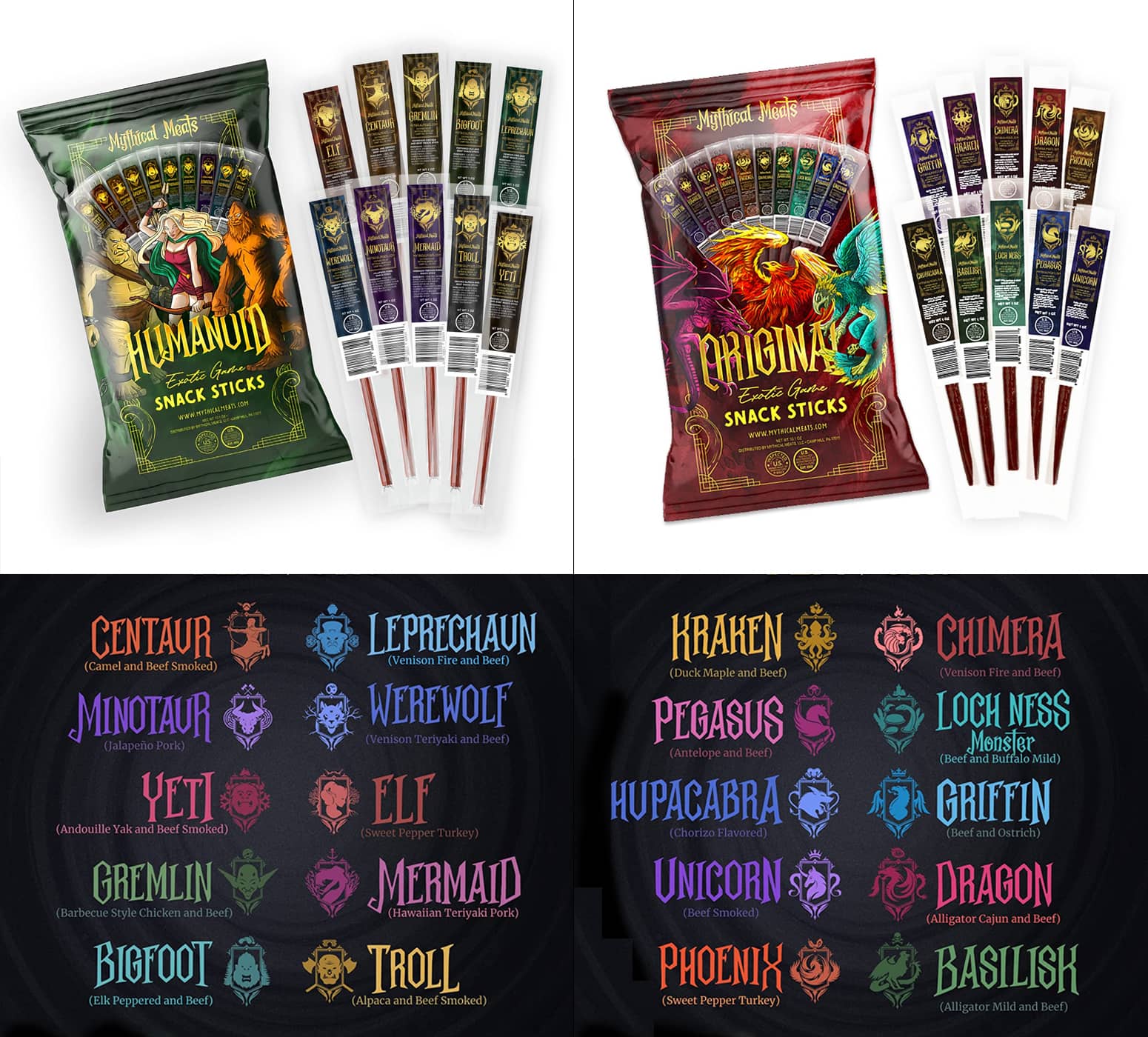 Mythical Meats - Exotic Game Snack Sticks