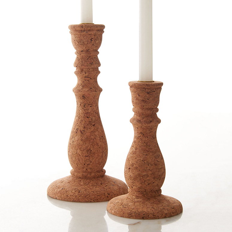 Natural Cork Candlesticks