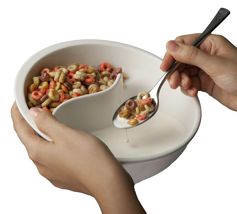 The Original Never Soggy Cereal Bowl With The Spiral Slide Design n Grip Obol Lg Red 