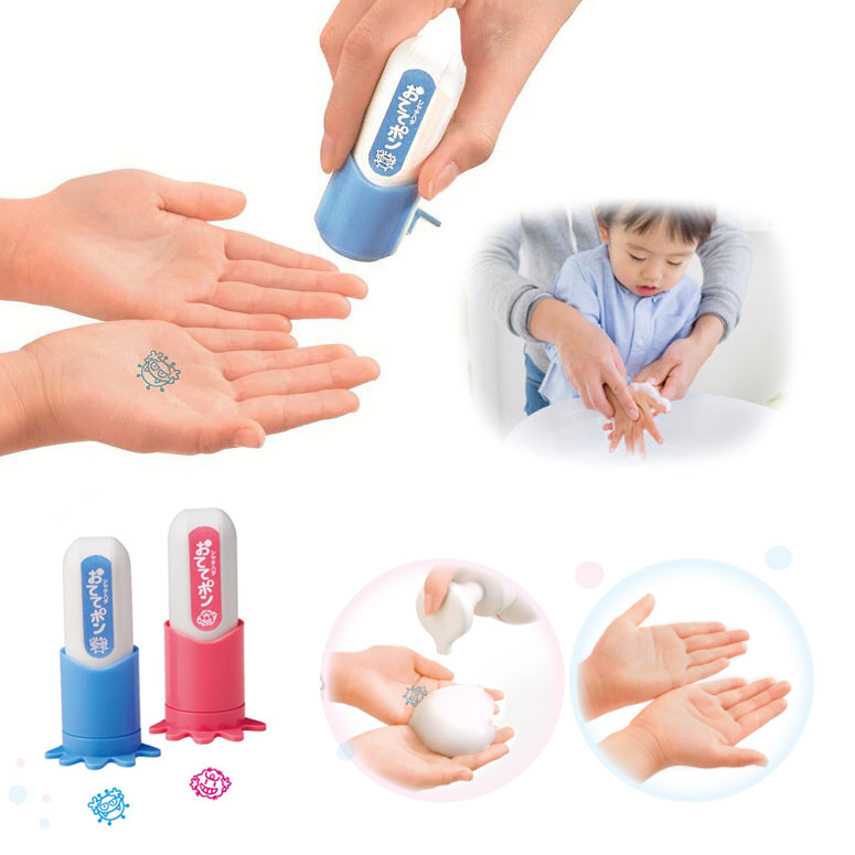 Otetepon Push Stamp - Hand Washing Training Tool for Children