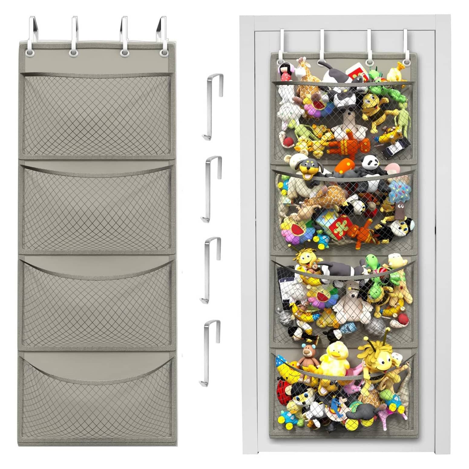 Over-the-Door Hanging Storage for Toys, Stuffed Animals, and More