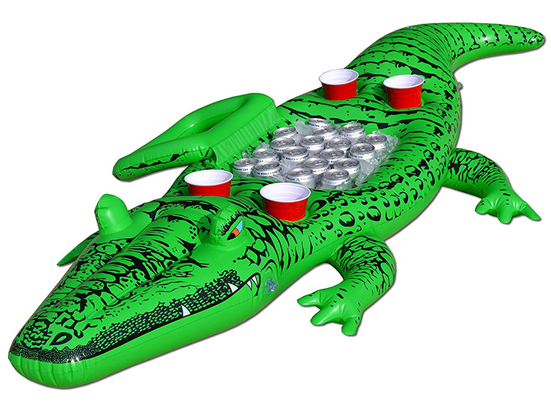 Party Gator - Giant Inflatable Alligator w/ Built-In Cooler and Cupholders