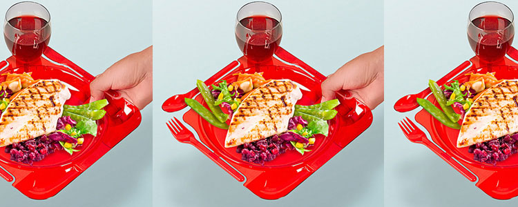 Party Plates With Snap Off Utensils