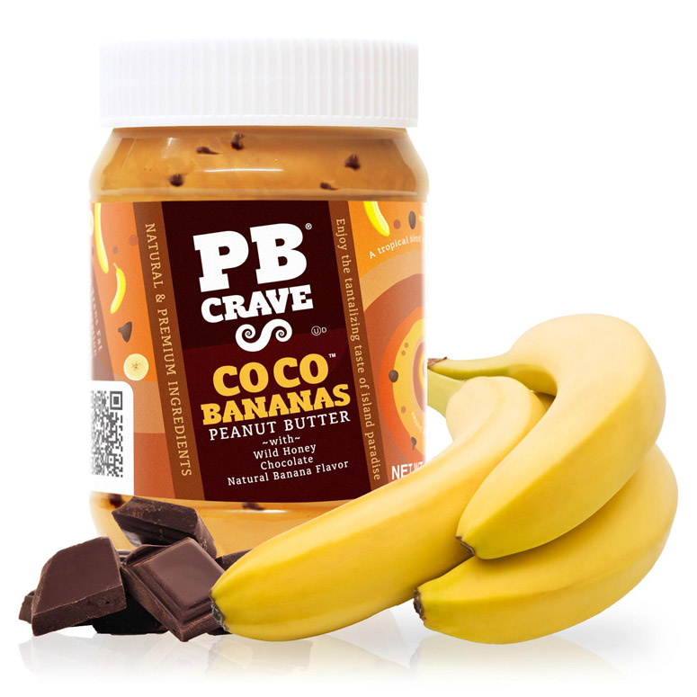 PB Crave CoCo Bananas - Wild Honey, Chocolate, and Banana Peanut Butter