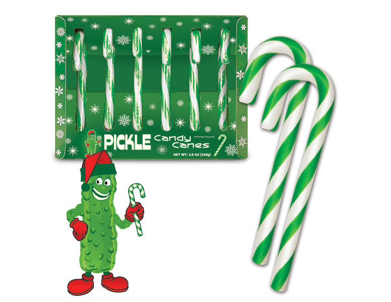 Dill Pickle Flavored Candy Canes