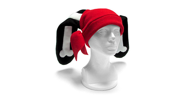 Pirate Bunny Hat w/ Secret Pockets Hidden in the Ears