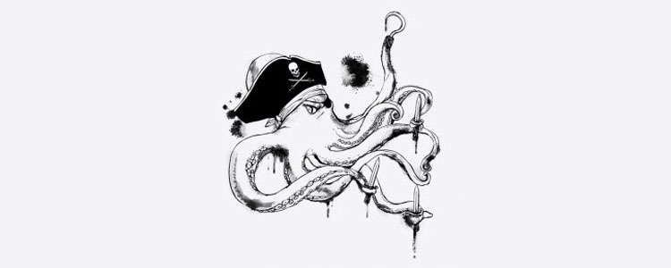 Pirate Captain Octopus T-Shirt