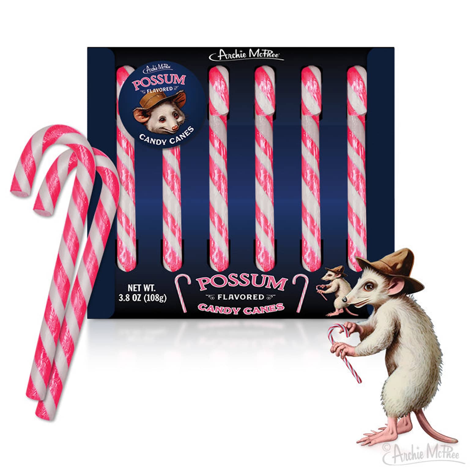 Possum-Flavored Candy Canes