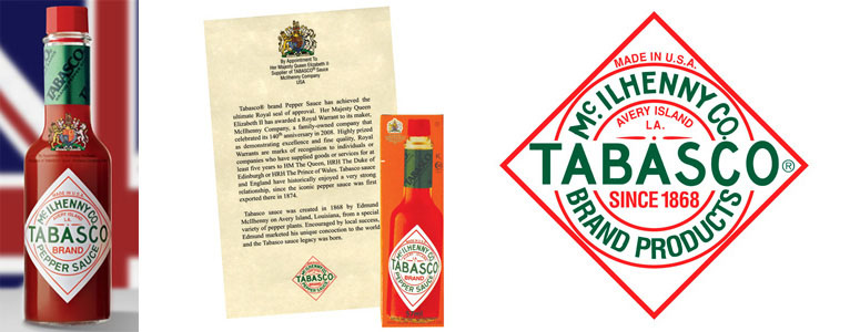 Queen's Royal Warrant Tabasco Sauce