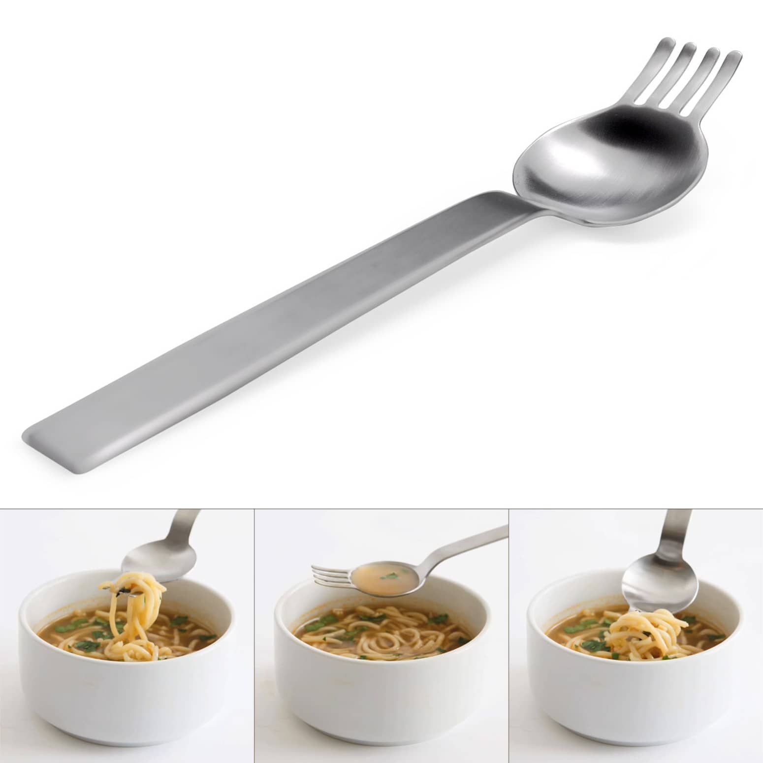 Ramen Noodle Spork - Twist the Noodles and Ladle the Broth