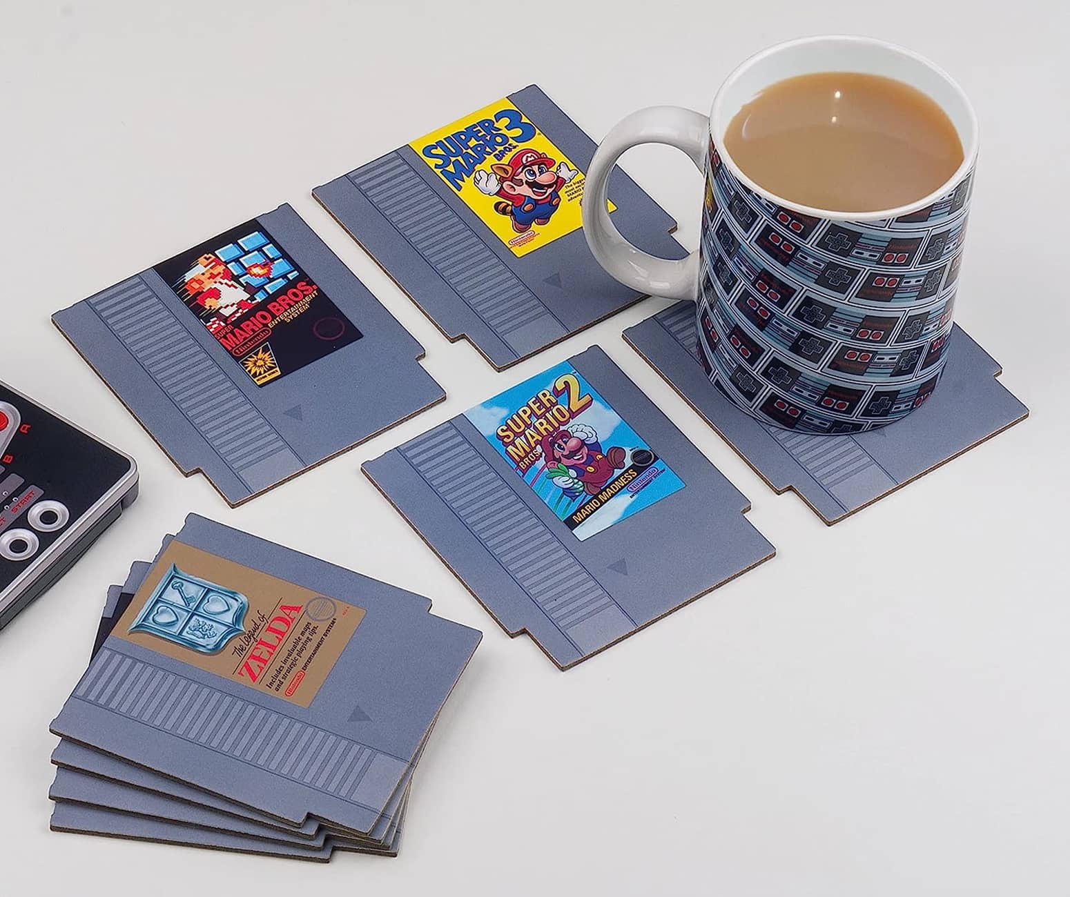 Retro Nintendo NES Cartridge Drink Coasters
