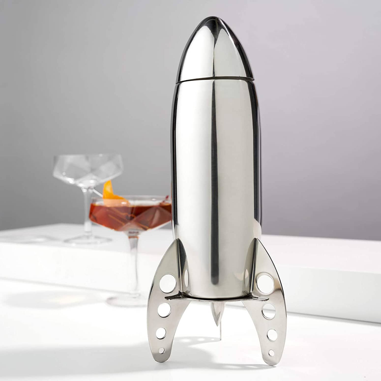 Retro Rocket Ship Cocktail Shaker