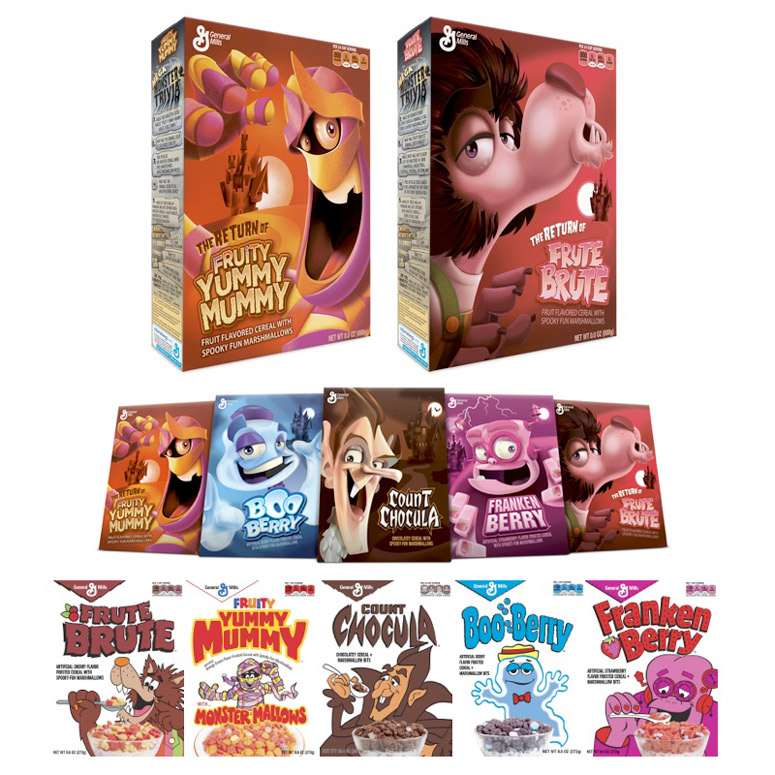 The Return of Frute Brute And Fruity Yummy Mummy Monster Cereals!