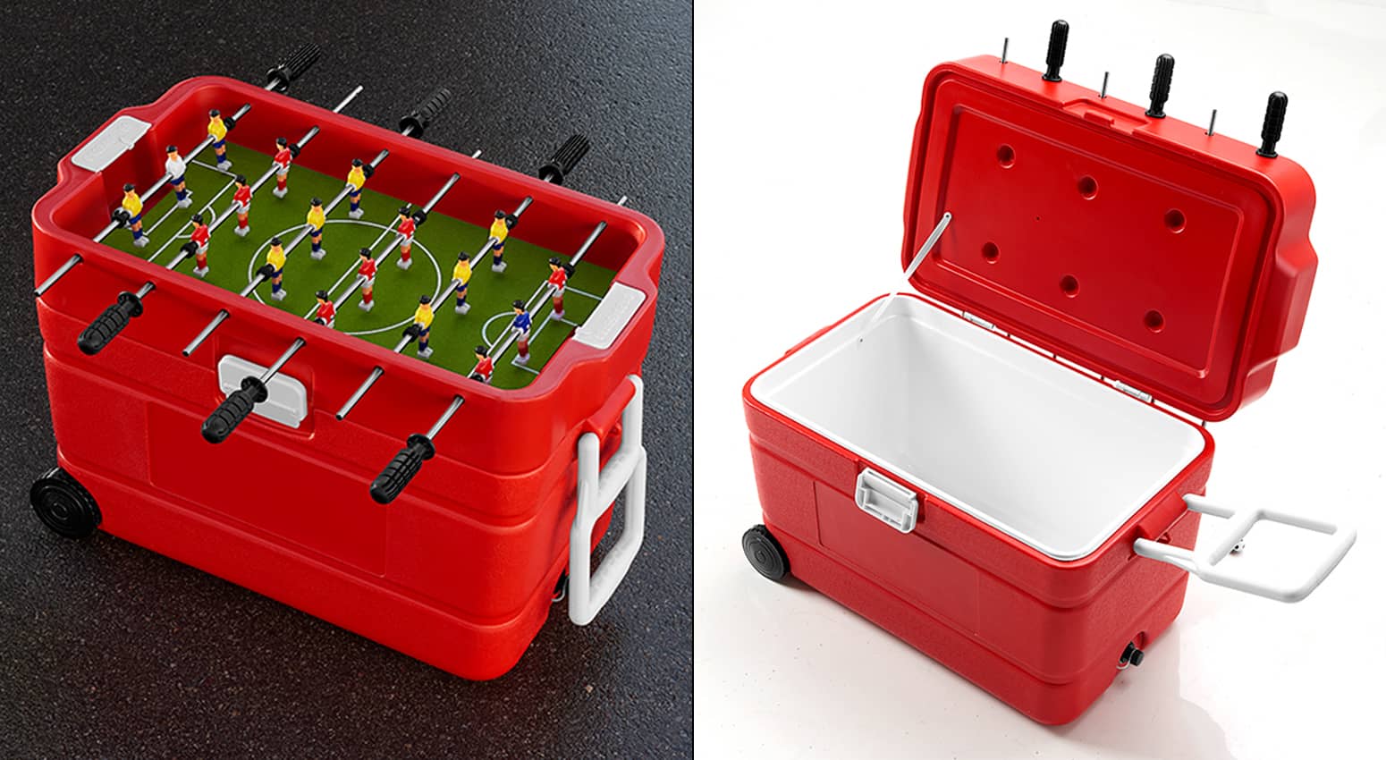 Rolling Foosball Ice Cooler