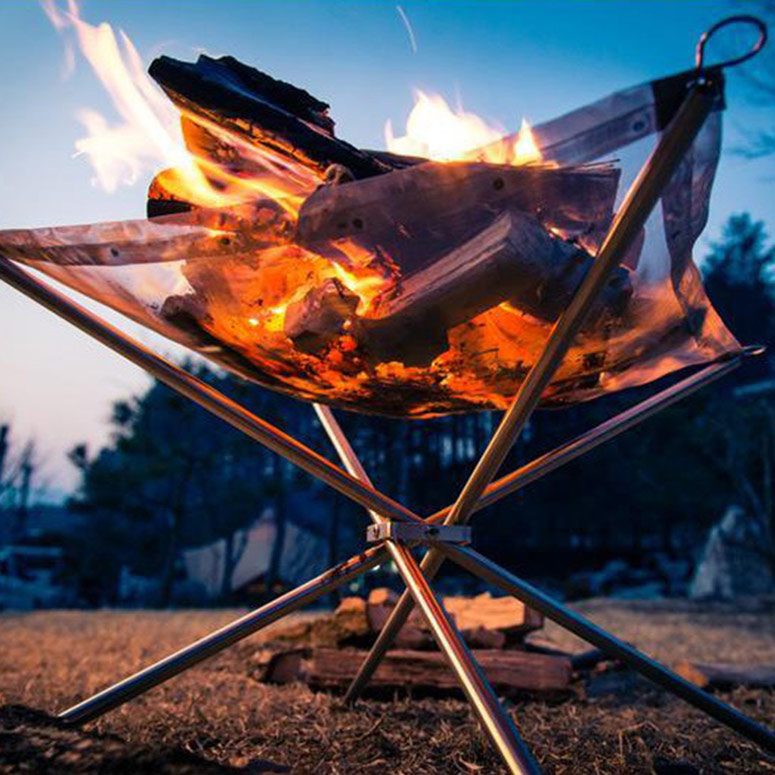 Rootless Portable Steel Mesh Fire Pit