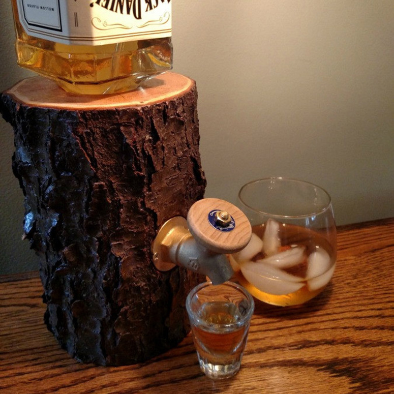 Rustic Log Wine / Liquor Dispensers