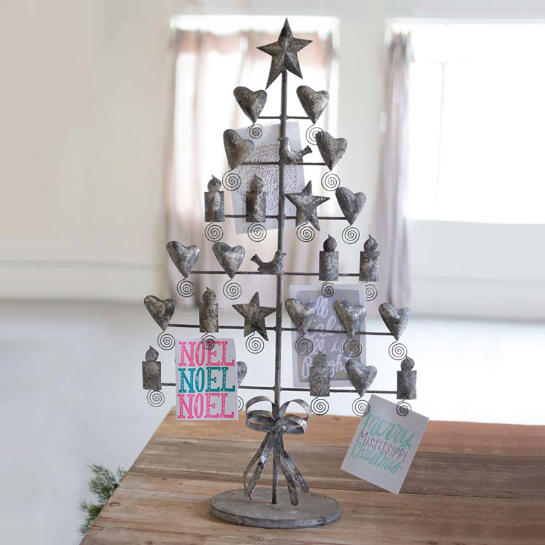 Rustic Metal Christmas Card Tree