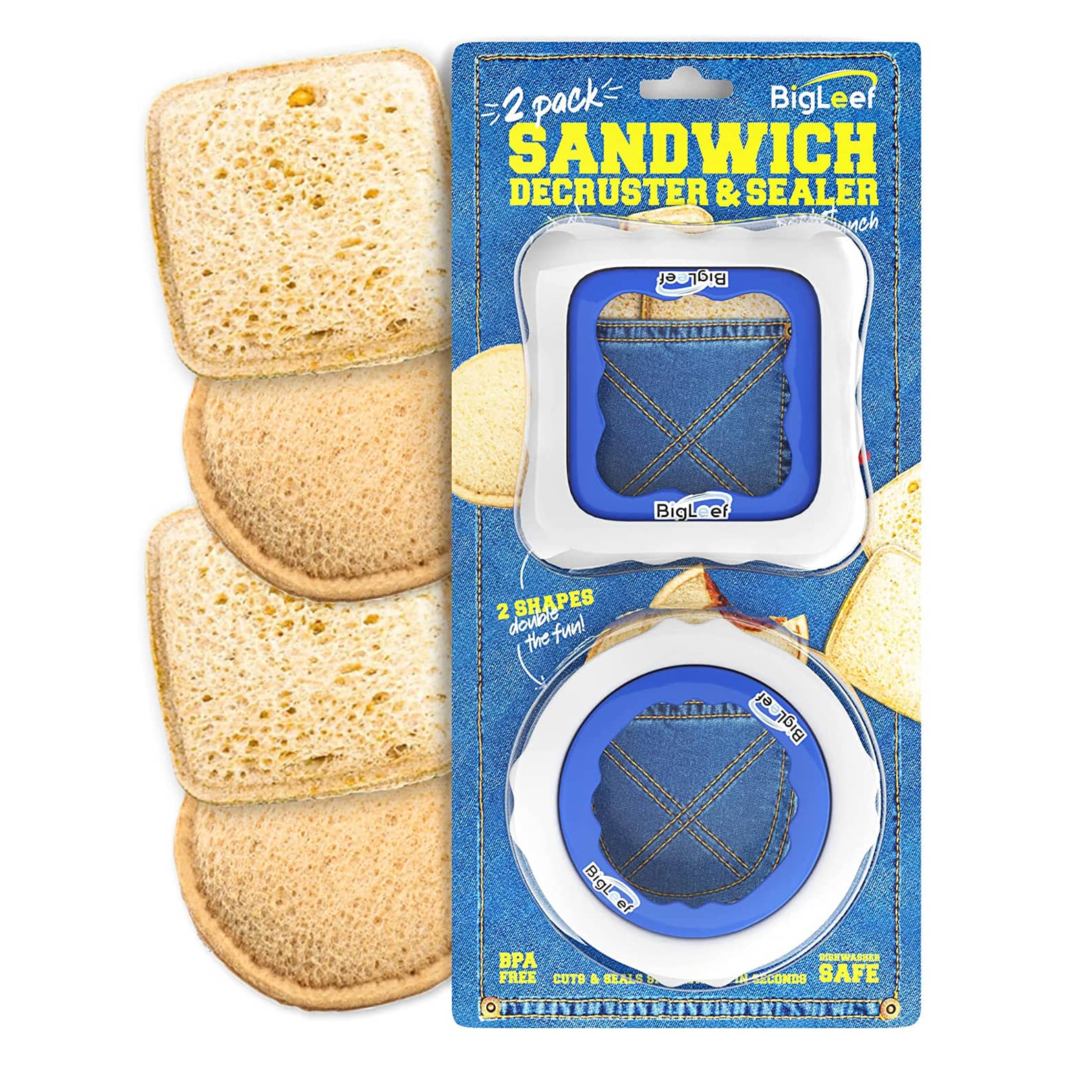 Sandwich Decruster and Sealer - Make Round or Square Pocket Sandwiches