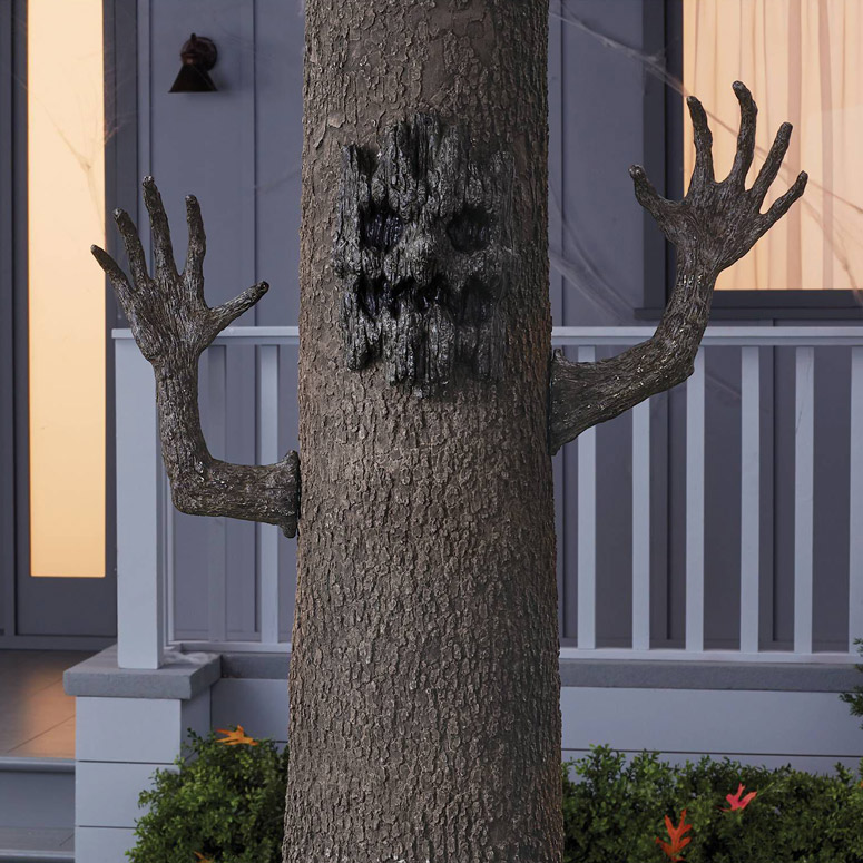 Scary Tree Face and Arms Halloween Decoration