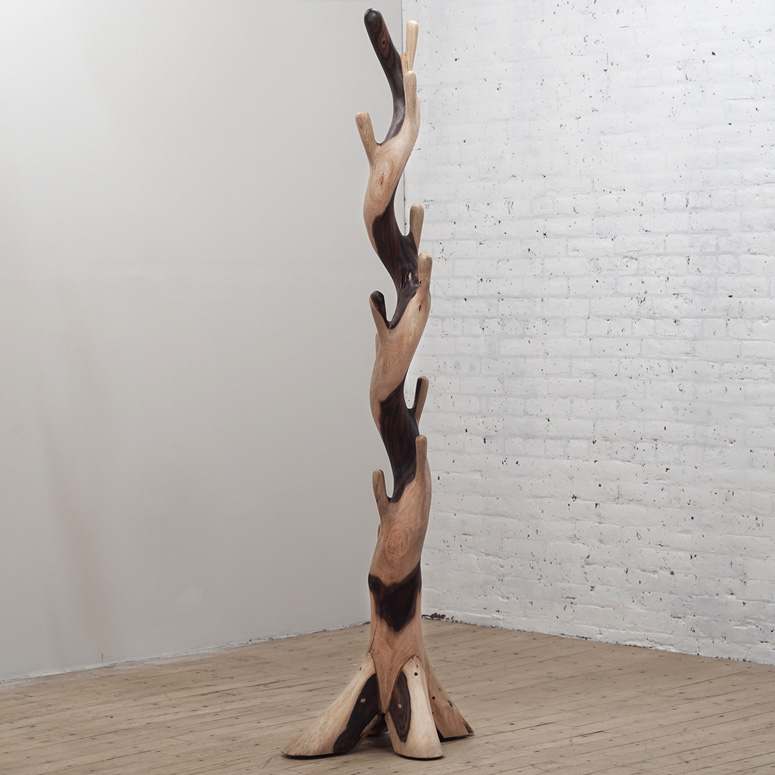 Sculptural Sonokeling Rosewood Coat Tree