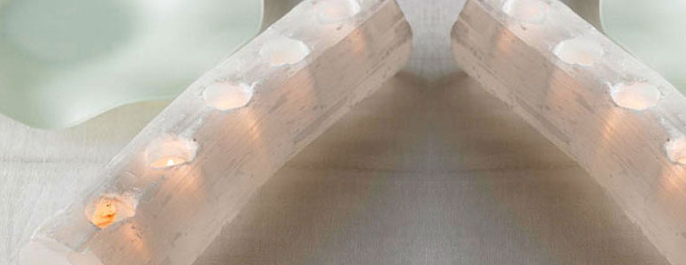 Selenite Tealight Log