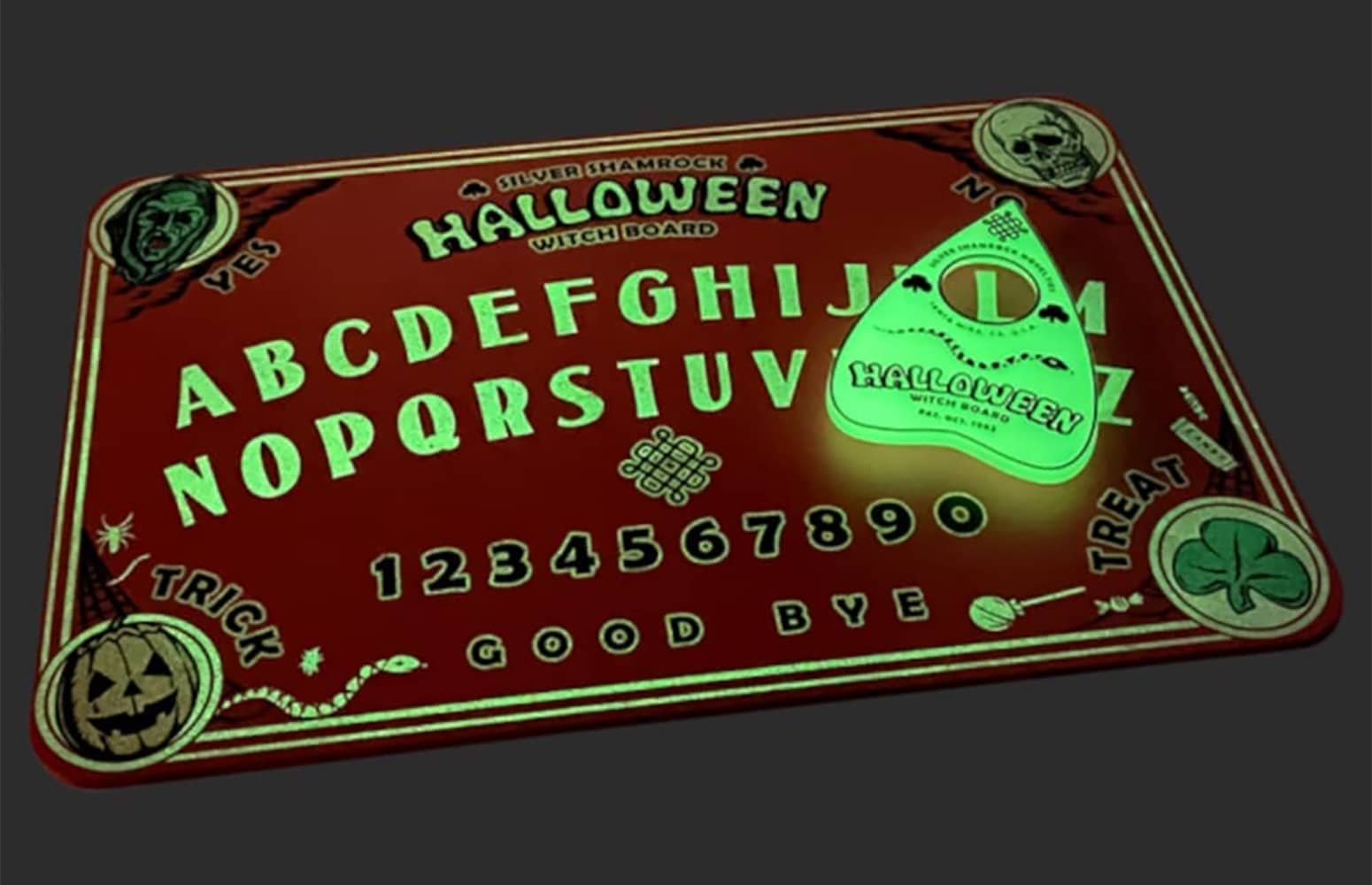 Silver Shamrock Glow-In-The-Dark Halloween Witch Board