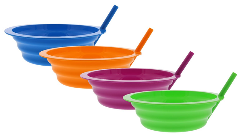 Sip-A-Bowl - Bowls With Built-In Straws for Cereal, Ice Cream, and More
