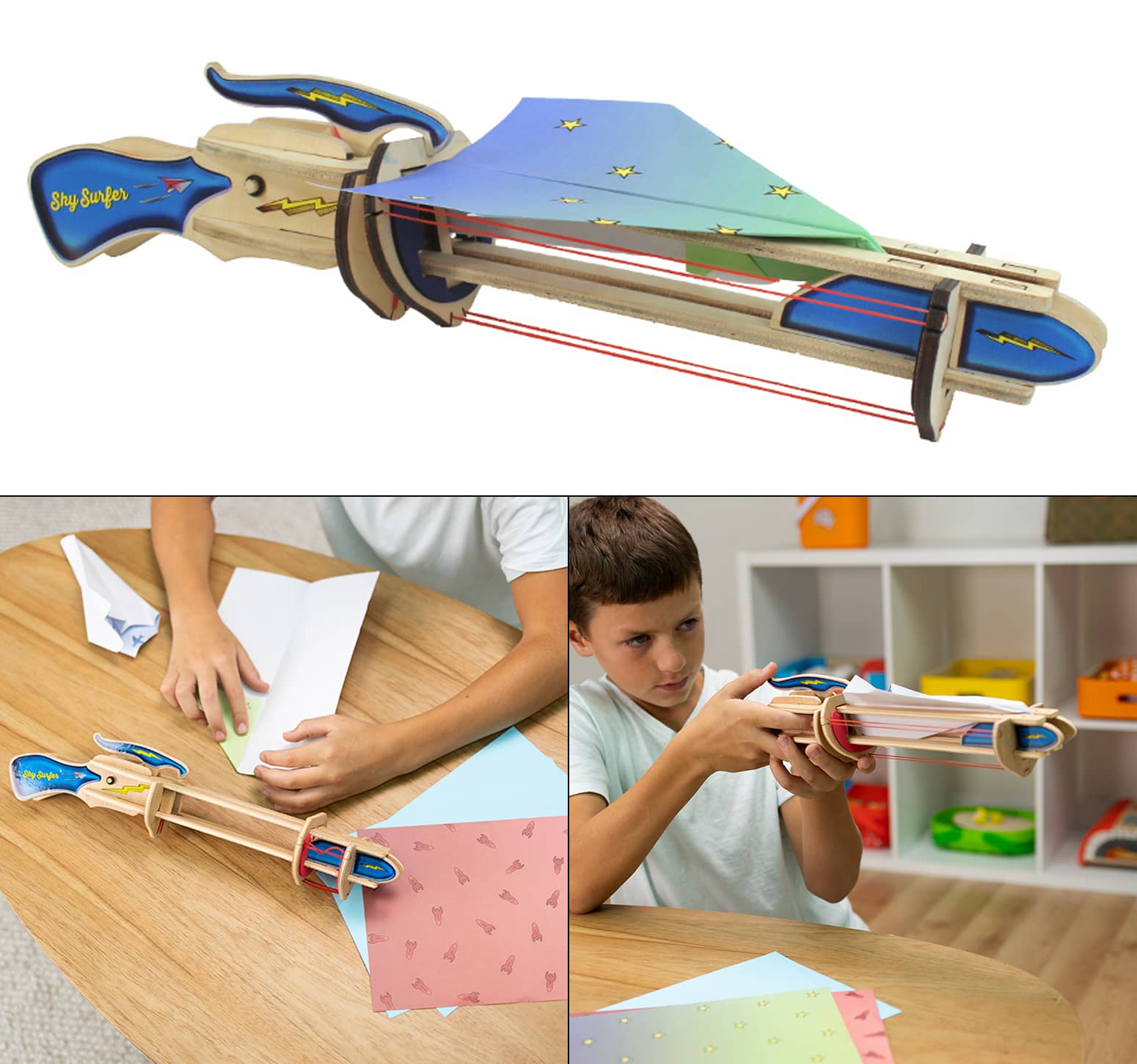 Sky Surfer - Paper Airplane Launcher