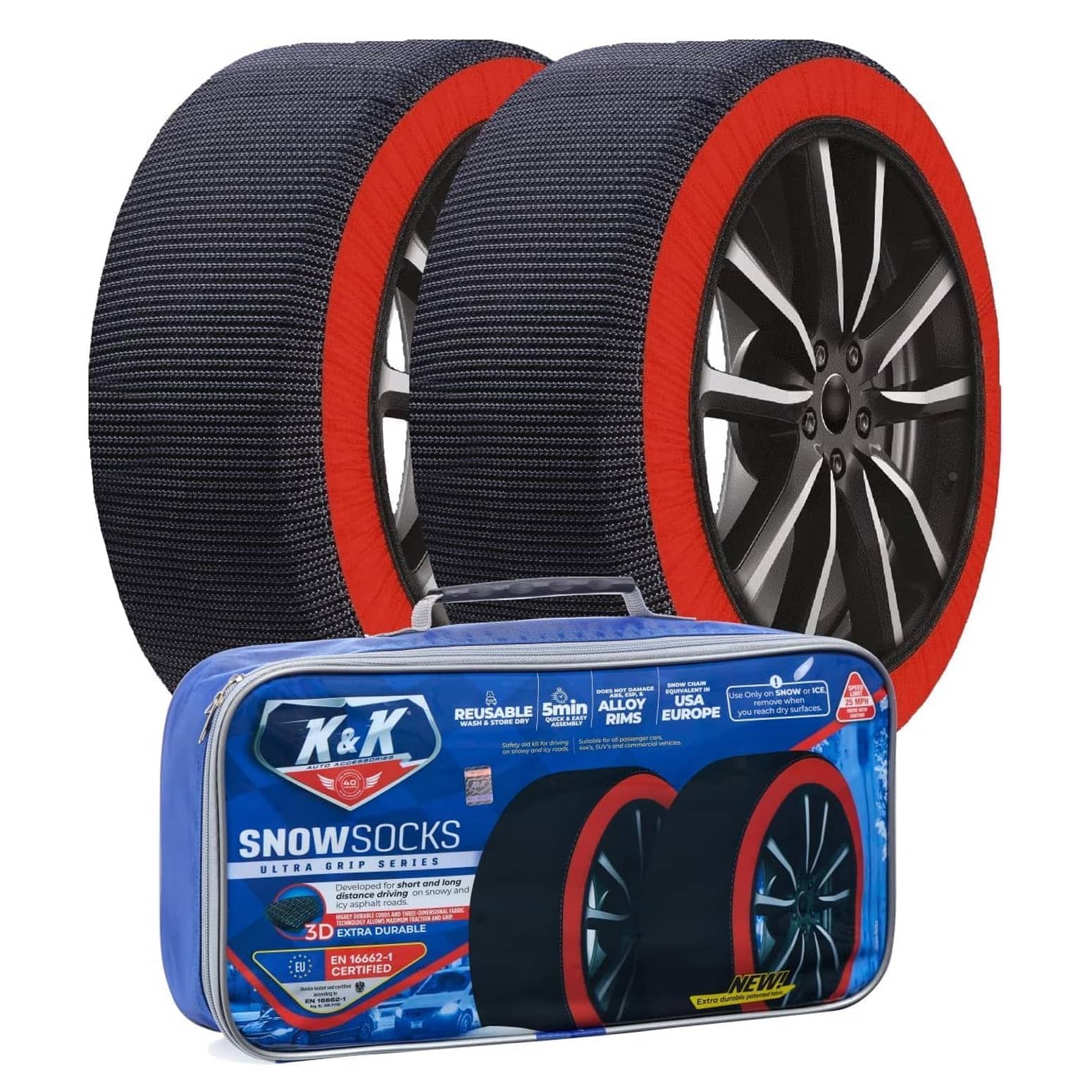 Snow Socks for Tires - The Ultimate Grip Alternative to Snow Chains