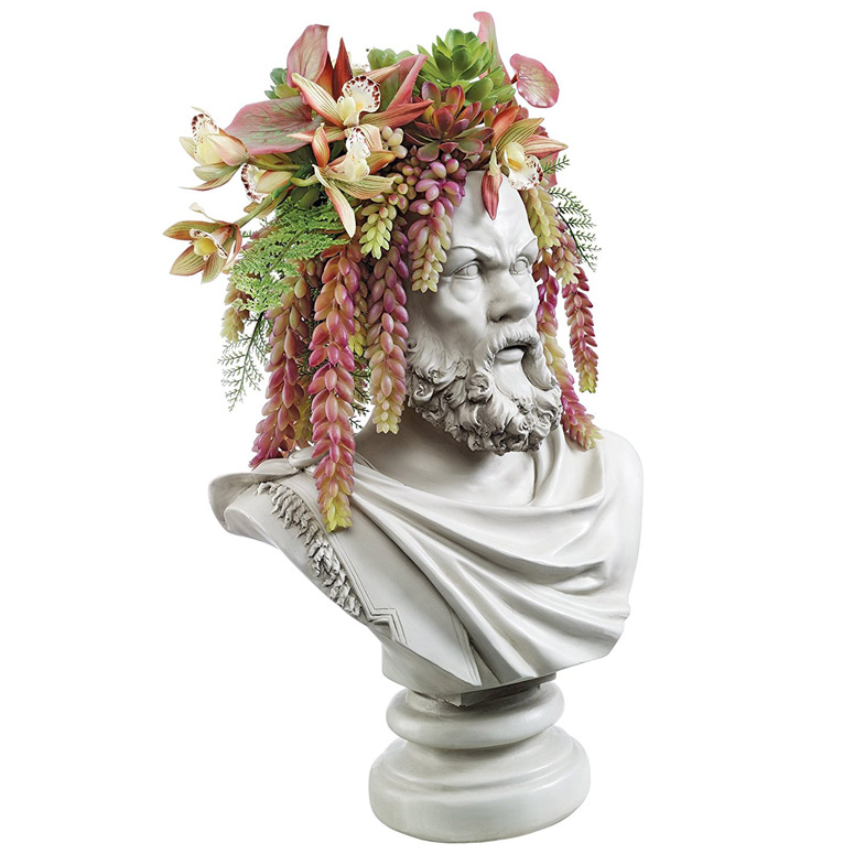 Socrates Bust Planter