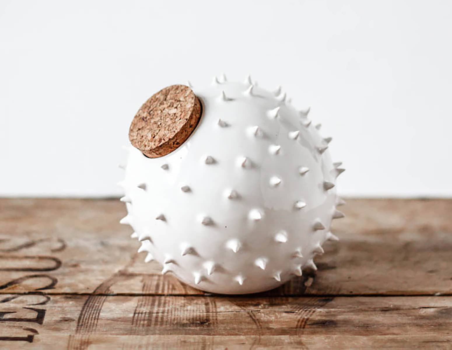 Spiky Ceramic Blowfish Bank
