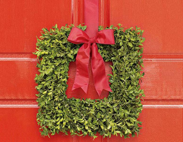 Square Boxwood Wreath