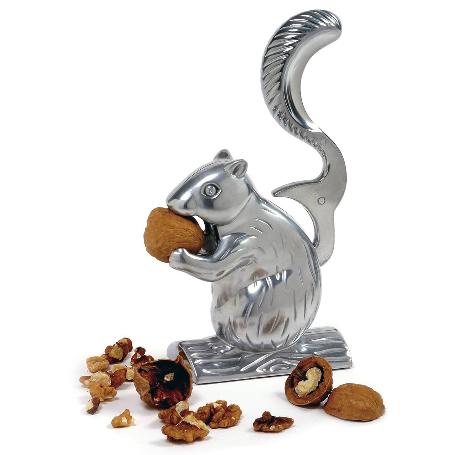 Deluxe Metal Squirrel Shaped Nutcracker