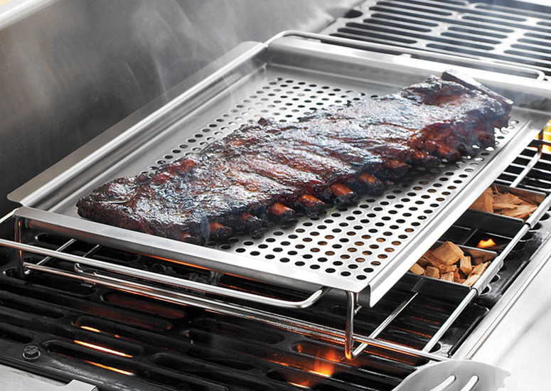 Stainless Steel Grill-Top Smoker Tray