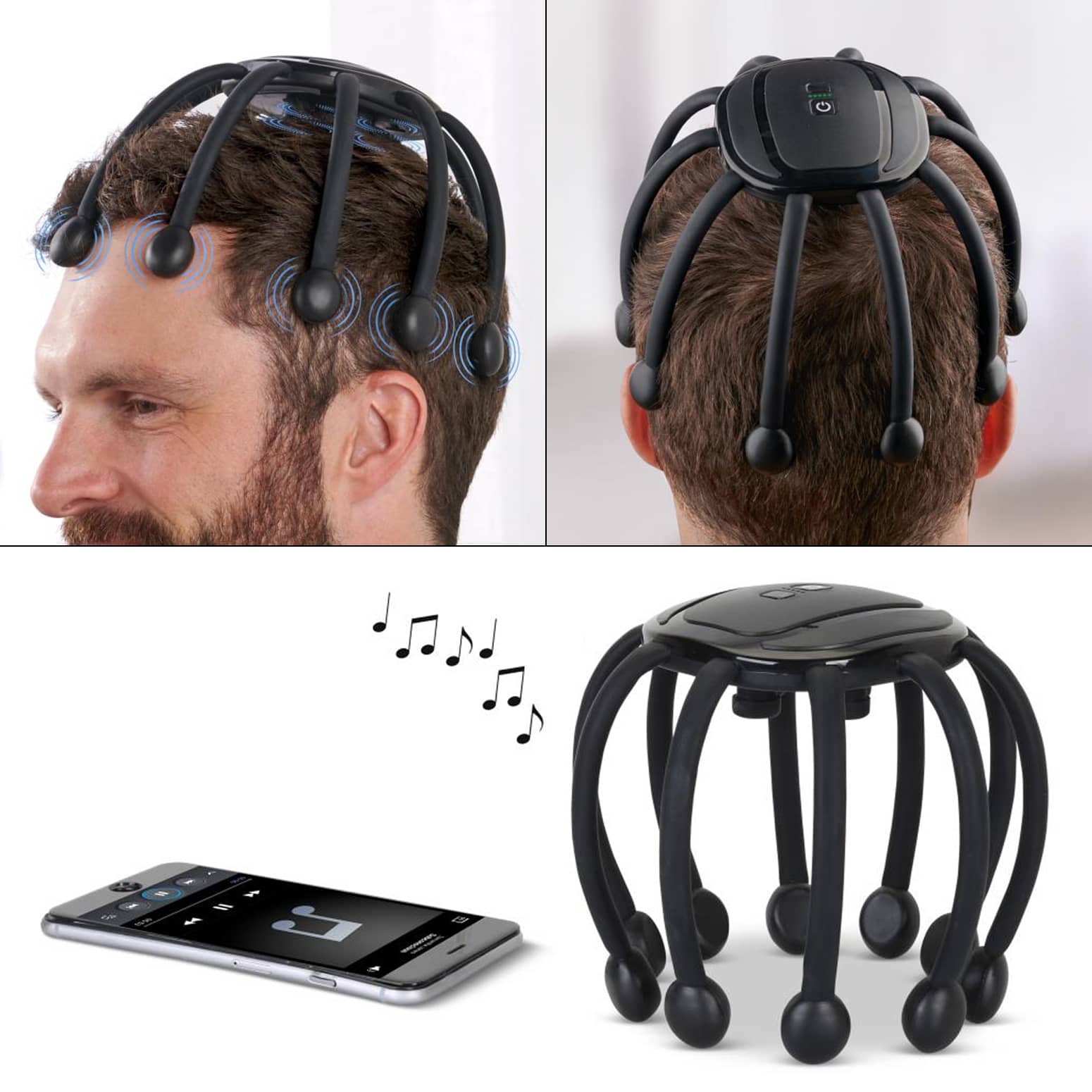 Stress-Relieving Full Head Massager