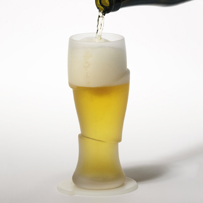 Surreal Sliced Beer Glasses
